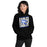 Woman wearing New Caney High School Eagles Black Classic Unisex Hoodie 223