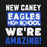 Close-up view of New Caney High School Eagles Black Classic Unisex Hoodie 231