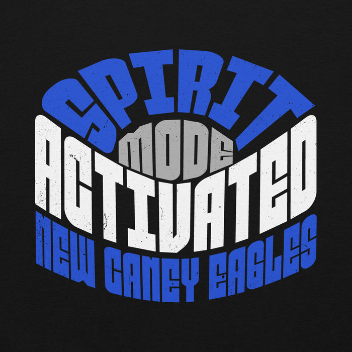 Close-up view of New Caney High School Eagles Black Classic Unisex Hoodie 242