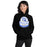 Woman wearing New Caney High School Eagles Black Classic Unisex Hoodie 219