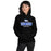 Woman wearing New Caney High School Eagles Black Classic Unisex Hoodie 202
