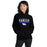 Woman wearing New Caney High School Eagles Black Classic Unisex Hoodie 049