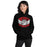 Woman wearing North Shore High School Mustangs Black Classic Unisex Hoodie 242
