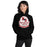 Woman wearing North Shore High School Mustangs Black Classic Unisex Hoodie 219