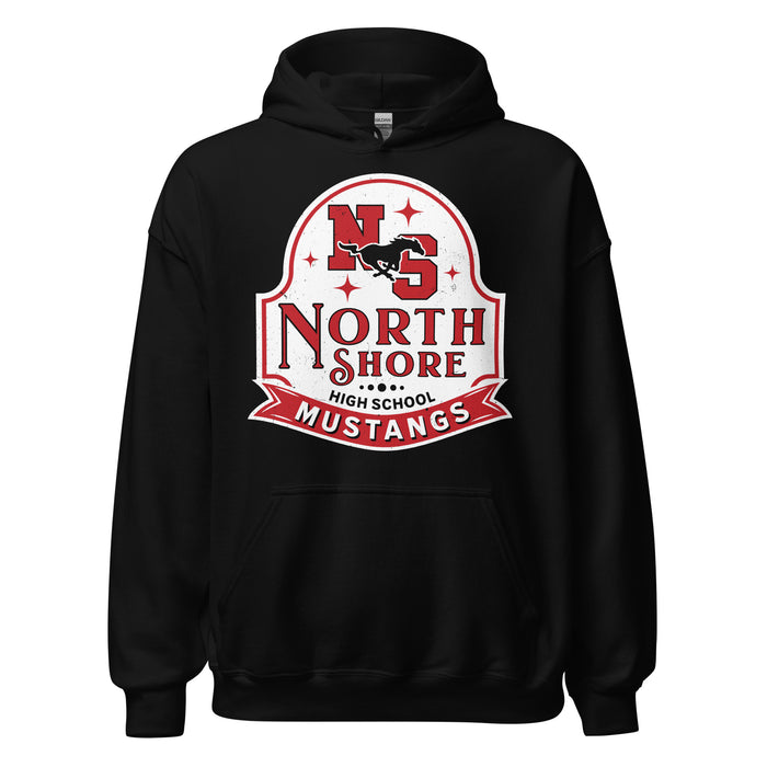 North Shore High School Mustangs Black Classic Unisex Hoodie 219