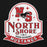 Close-up view of North Shore High School Mustangs Black Classic Unisex Hoodie 219