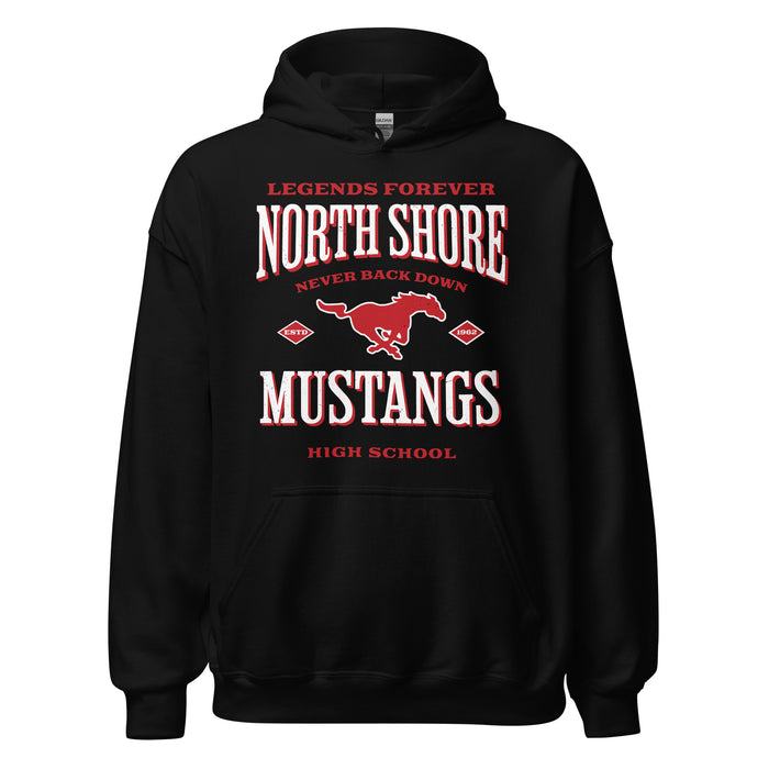 North Shore High School Mustangs Black Classic Unisex Hoodie 230