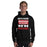 Man wearing North Shore High School Mustangs Black Classic Unisex Hoodie 231