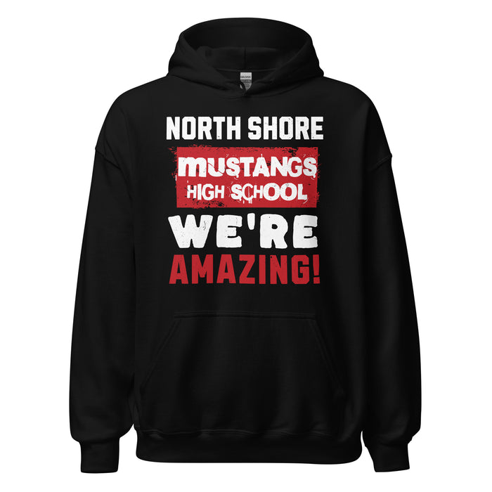 North Shore High School Mustangs Black Classic Unisex Hoodie 231