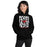 Woman wearing North Shore High School Mustangs Black Classic Unisex Hoodie 236