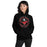Woman wearing North Shore High School Mustangs Black Classic Unisex Hoodie 214