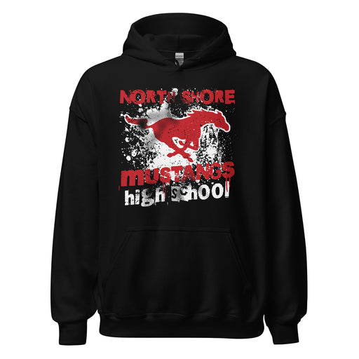 North Shore High School Mustangs Black Classic Unisex Hoodie 205