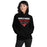 Woman wearing North Shore High School Mustangs Black Classic Unisex Hoodie 003
