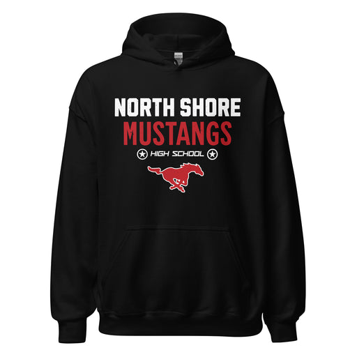 North Shore High School Mustangs Black Classic Unisex Hoodie 003