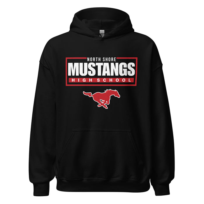 North Shore High School Mustangs Black Classic Unisex Hoodie 049