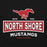 Close-up view of North Shore High School Mustangs Black Classic Unisex Hoodie 202