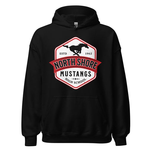 North Shore High School Mustangs Black Classic Unisex Hoodie 209