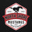 Close-up view of North Shore High School Mustangs Black Classic Unisex Hoodie 209