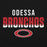 Close-up view of Odessa High School Bronchos Black Classic Unisex Hoodie 024