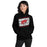 Woman wearing Odessa High School Bronchos Black Classic Unisex Hoodie 223