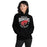 Woman wearing Odessa High School Bronchos Black Classic Unisex Hoodie 213