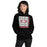 Woman wearing Odessa High School Bronchos Black Classic Unisex Hoodie 235
