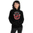 Woman wearing Odessa High School Bronchos Black Classic Unisex Hoodie 229