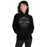 Woman wearing Permian High School Panthers Black Classic Unisex Hoodies 201