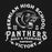 Permian High School Panthers logo with panther head and text on a black background - Classic hoodie design 206