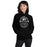 Woman wearing Permian High School Panthers Black Classic Unisex Hoodie 229