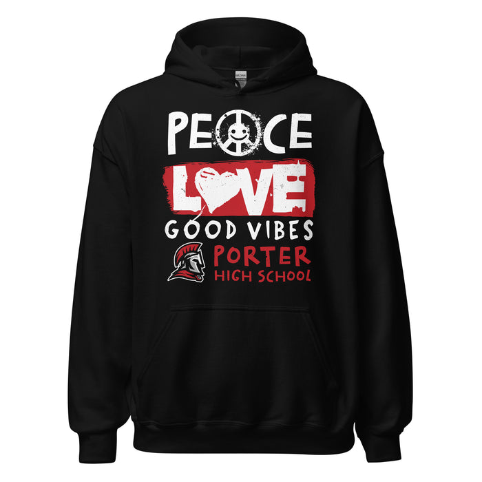 Porter High School Spartans Black Classic Unisex Hoodie 240