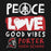 Black t-shirt with 'Peace Love Good Vibes Porter High School' text and logo. - classic hoodie design 240