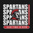 Close-up view of Porter High School Spartans Black Classic Unisex Hoodie 235