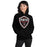 Woman wearing Porter High School Spartans Black Classic Unisex Hoodie 225