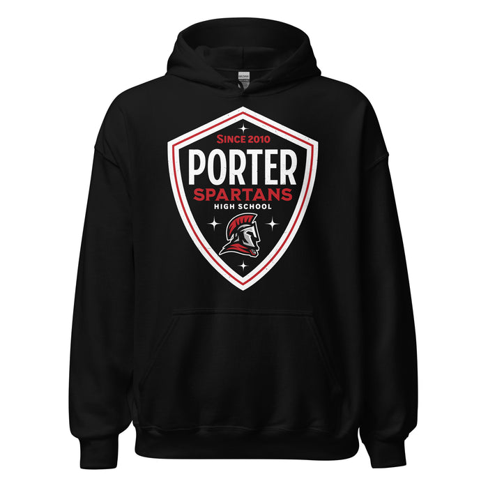 Porter High School Spartans Black Classic Unisex Hoodie 225