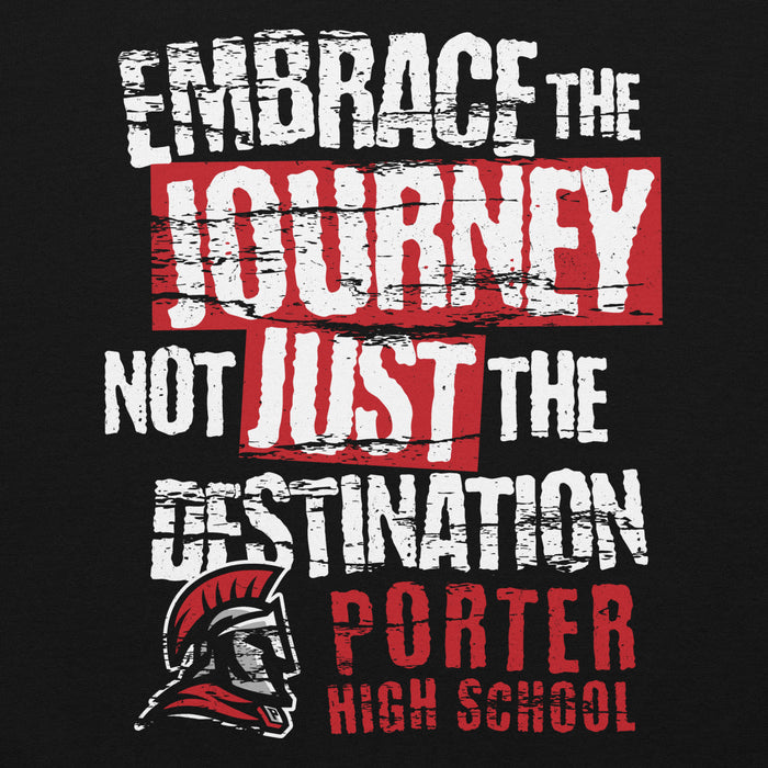 Motivational quote with a school logo on a black background - classic hoodie design 232