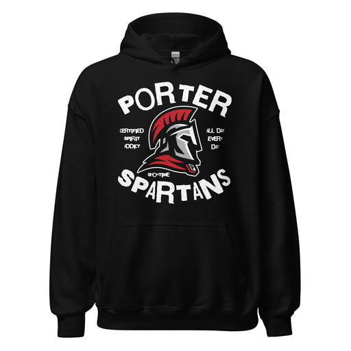 Porter High School Spartans Black Classic Unisex Hoodie 228