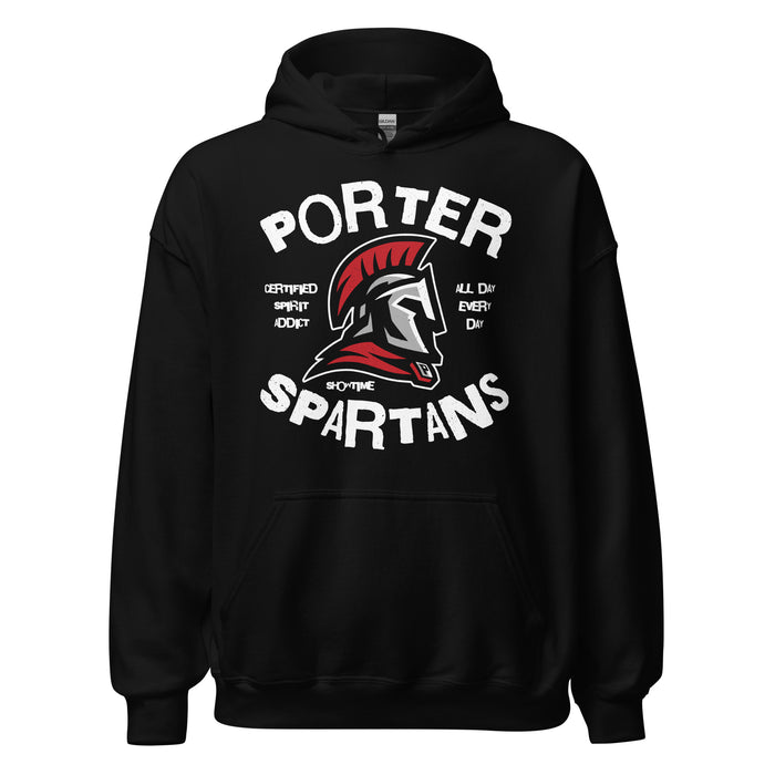 Porter High School Spartans Black Classic Unisex Hoodie 228