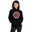 Woman wearing Porter High School Spartans Black Classic Unisex Hoodie 224