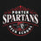 Close-up view of Porter High School Spartans Black Classic Unisex Hoodie 211