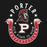 Close-up view of Porter High School Spartans Black Classic Unisex Hoodie 229