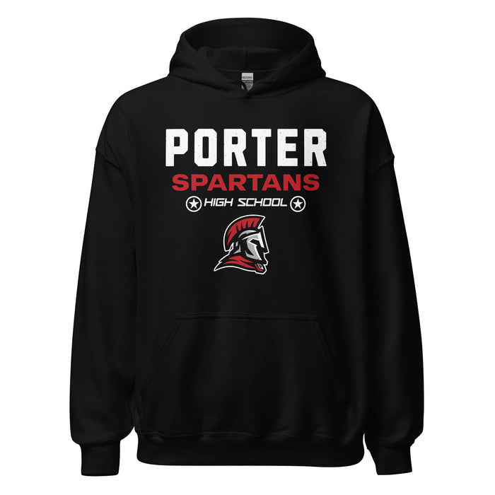 Porter High School Spartans Black Classic Unisex Hoodie 003