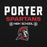 Porter Spartans High School logo with Spartan helmet on a black background - classic hoodie design 003