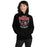 Woman wearing Porter High School Spartans Black Classic Unisex Hoodie 204