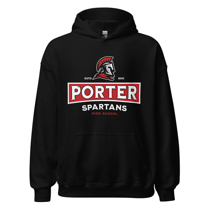 Porter High School Spartans Black Classic Unisex Hoodie 202