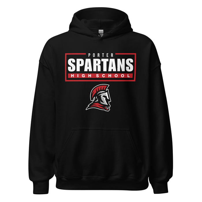 Porter High School Spartans Black Classic Unisex Hoodie 049