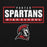 Close-up view of Porter High School Spartans Black Classic Unisex Hoodie 049