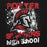 Close-up view of Porter High School Spartans Black Classic Unisex Hoodie 205