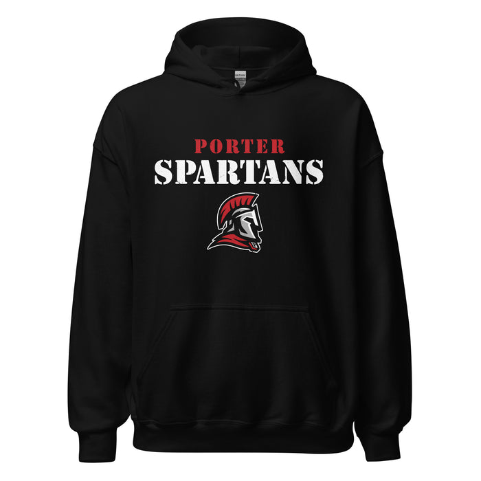 Porter High School Spartans Black Classic Unisex Hoodie 017