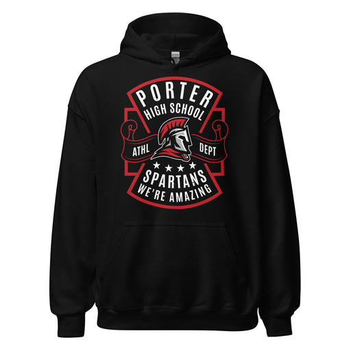 Porter High School Spartans Black Classic Unisex Hoodie 207